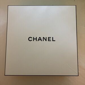 CHANEL White Box with Black Logo and Trim